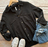 Nelly Button Down Top in Black