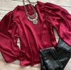 Mulberry Wine Top in Burgundy