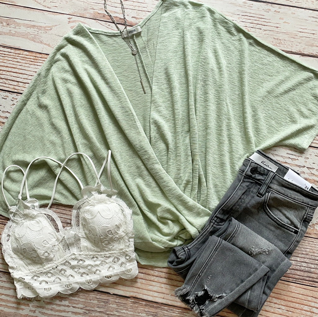 Just Go With It Top In Sage