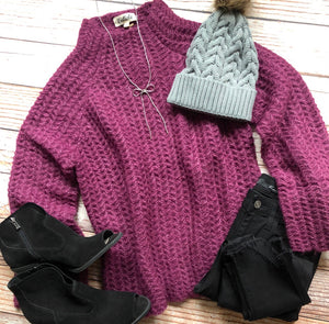 Annie Sweater In Plum