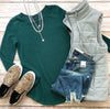 Totally True Thermal Top In Hunter Green